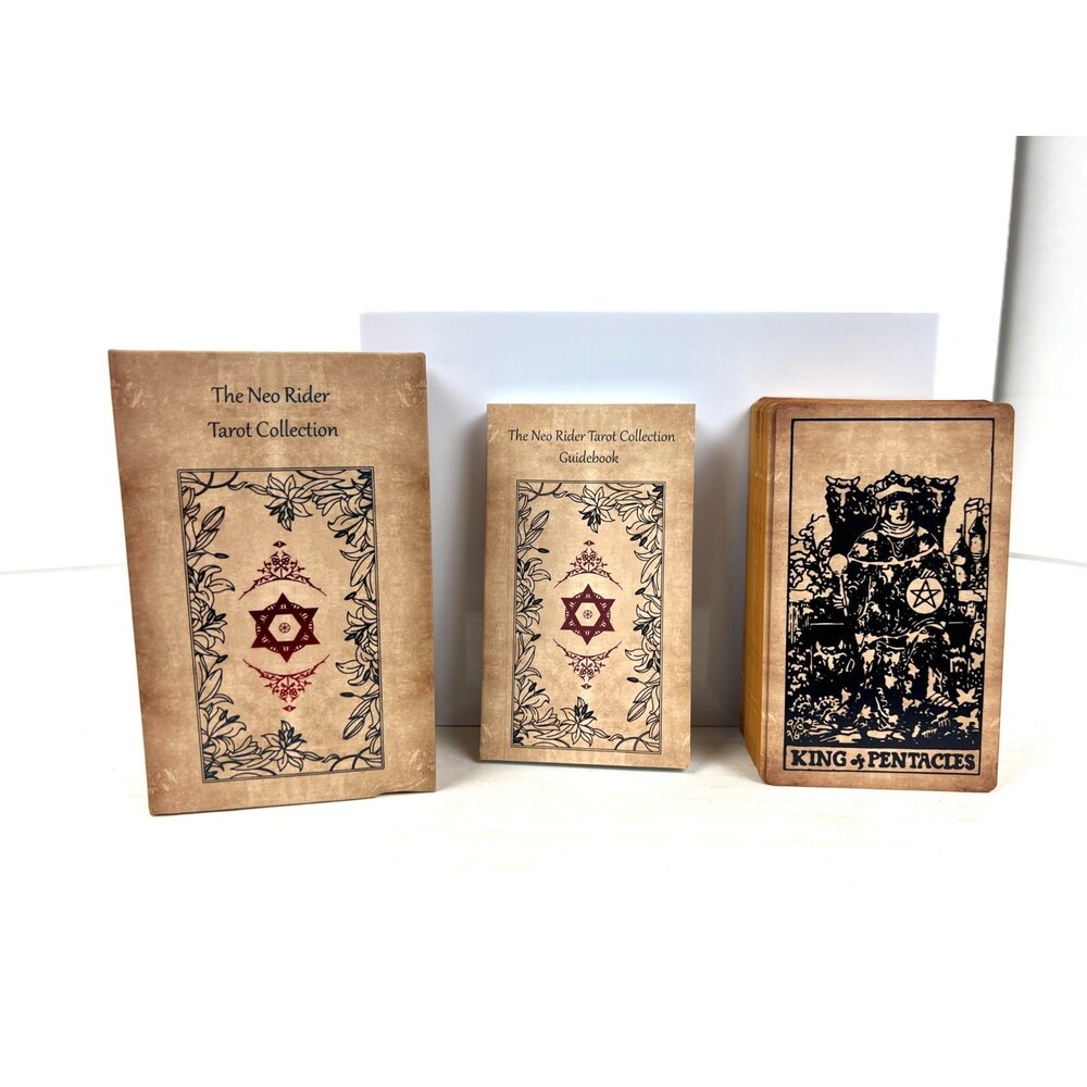 The Neo Rider Tarot Deck Foil Cards Gold Tone Edges Fate Divining Mysticism